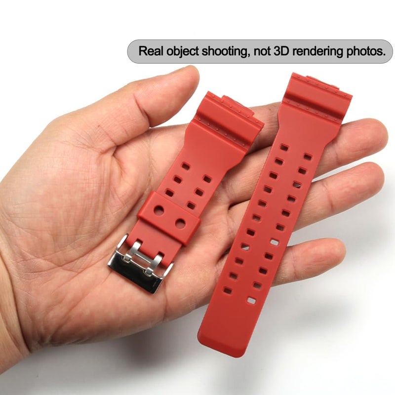 MCXGL 16mm Resin Strap Replacement for G-Shock ga110 ga100 ga120 gd100 g8900 Men's Rubber Watch Band - Image 5